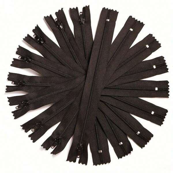 10 Stücke schwarze Nylon Reißverschlüsse in verschiedenen Größen, vielseitig einsetzbare 3# geschlossene Nähfastener für Kleider, Hosen, Kleidung und Basteleien