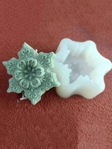 1 Khuôn silicon hình bông tuyết DIY, Khuôn nến hương liệu Giáng sinh, Đồ trang trí để bàn, Đồ trang trí gia dụng, Đồ thủ công mỹ nghệ, Khuôn silicon 3D để làm mặt dây chuyền trang trí Giáng sinh - trắng - Xem 11