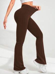 Women Sports Pants - 鏽棕色 - 查看 2