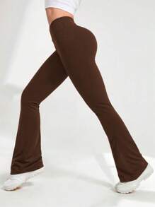 Women Sports Pants - 鏽棕色 - 查看 4