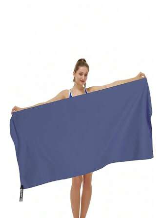 海军蓝超柔软、透气、吸水、速干超细纤维毛巾，多种尺寸，适合户外活动、海滩、瑜伽、跑步、旅行、健身露营露营用品海滩必需品、沙滩巾