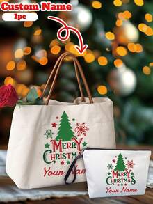 1 túi vải tote đựng quà Giáng sinh tùy chỉnh cho lễ hội hóa trang Trick Or Treating, túi kẹo Goodie Giáng sinh, túi quà Giáng sinh, túi vải canvas tái sử dụng đựng đồ dùng cho tiệc cho trẻ em, túi đựng đồ ăn nhẹ có quai xách, túi vải tote Giáng sinh có thể tái sử dụng đựng đồ dùng cho lễ hội hóa trang Trick Or Treating, túi mua sắm tạp hóa và nhiều đồ dùng khác cho Giáng sinh, túi vải tote cá nhân hóa cho phụ nữ đi làm, quà tặng có tên cá nhân hóa cho phụ nữ, quà tặng phù dâu cá nhân hóa quà tặng cho ngày cưới - trắng - Xem 7