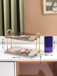 1 khay đựng đồ ăn bằng nhựa 3 tầng làm quà tặng Giáng sinh, đa chức năng cho nhà bếp, phòng khách và phòng ăn - đựng đồ pha trà, đồ thủy tinh, kẹo, bánh quy, bánh mì, thích hợp cho đám cưới, tiệc tùng, quà tặng, sinh nhật, quà tặng Giáng sinh - Nhiều màu - Xem 9