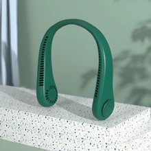 Ventilador Cuello Portátil Silencioso Usb Recargable Nuevo,Ventilador personal de 3 velocidades ajustable, ventilador de cuello colgante, modelo de ajuste de silicona, se puede utilizar para la oficina/viaje/acampar,Ventilador de Cuello, Ventilador Portátil con 3 Velocidades de Viento, Ventilador de cuello colgante con Batería Recargable de 2400 mAh Ventilador Ideal para Hogar,Oficina,Fitness - Verde militar - Ver 9