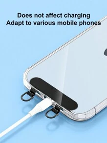 手机挂绳不锈钢夹双耳金属垫片挂绳固定细背带防丢结牢固连接件 - 彩色 - 查看 5