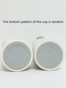 SNOOPY 1pc Minimalist Flip Lid Insulated Cup, Male/Female 316 Stainless Steel Tumbler With Tea Leaf Filter, Highly Attractive Car Cup - White - View 3