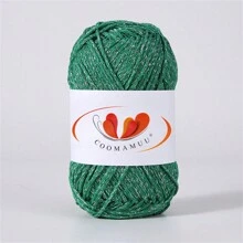 1pc 100g Silver Thread Hollow  Yarn For DIY Hand-Knitting Bags, Hats, Textile Crafts, Shiny Linen Thread - Multicolor - View 14