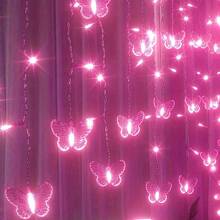1pc Magic Butterfly LED Curtain Light - 96 LED Beads, 8 Modes, USB Powered, Remote Control, Copper Wire String Lights, Suitable For Nursery, Bedroom, Wedding, Party, Dorm, Patio Decor, Baby Shower, Home Decor, Gift - Multicolor - View 6