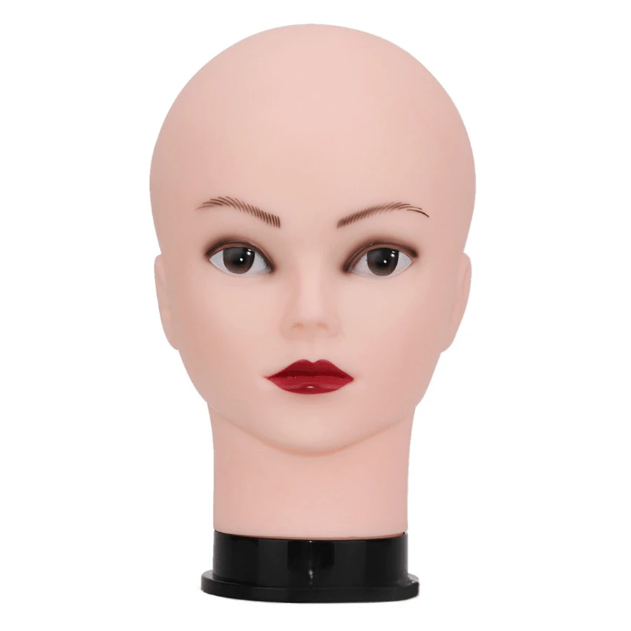 Bald Mannequin Head Female Mannequin Head For Wig Making Hat Display Cosmetology Manikin Head For Makeup Practice - Apricot - View 1