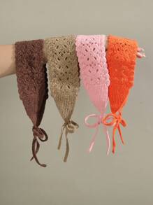 1 Băng đô ren cầu vồng ngọt ngào và cá nhân hóa, Phụ kiện phong cách INS mùa xuân/hè, Khăn xếp hoa phong cách đồng quê, Băng đô thủ công cổ điển của Pháp, Khăn trùm đầu móc hoa cúc dễ thương cho các buổi đi chơi của bé gái, Băng đô ngày lễ tình nhân, Phụ kiện tóc thu đông cho phụ nữ khi đi nghỉ, Khăn quàng cổ thanh lịch cho phụ nữ, Khăn trùm đầu mềm mại cho phụ nữ - Hồng - Xem 6