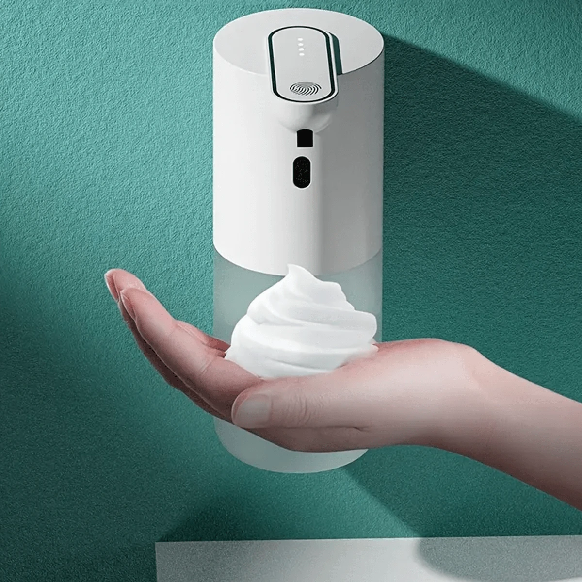 Máy tạo bọt xà phòng tự động Máy tạo bọt xà phòng không cần chạm, gắn tường, Máy tạo bọt xà phòng cầm tay tự động có thể sạc lại, Dùng cho phòng tắm và nhà bếp - trắng - Xem 1