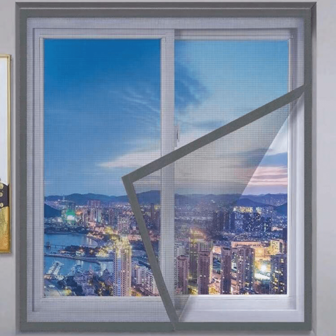 Summer Anti-Mosquito/Fly Grey Self-Adhesive Window Screen Bedroom Mosquito Netting Mesh Ventilation Insect Proof Screen Handmade Home Decor - Grey - View 69