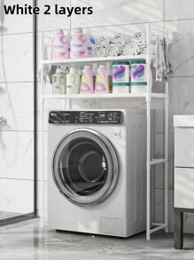 1pc Multi-Layer Reinforced Shelving Unit Toilet Washing Machine Storage Rack, Floor-Standing, Bathroom Toilet Above Washing Machine, No-Drill, Upgraded Version - Multicolor - View 4