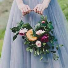 10-30cm Iron Hoop - Wedding Flower Wreath - Dreamcatcher Decor - Silver - View 5