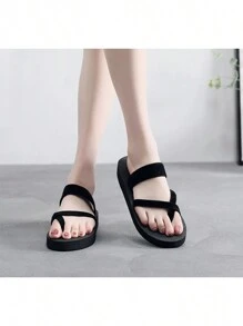 Women's Sandals And Slippers, Solid Color, Versatile, Simple And Fashionable.