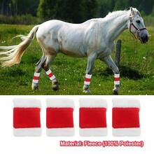 4pcs Christmas Horse Leg Wraps Decorations