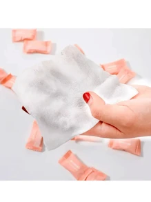 50 pièces Serviette de visage comprimée à usage unique, lingettes démaquillantes portatives pour le voyage
