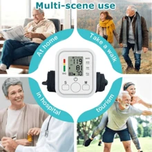 (3-Piece Set) - 1 Digital Blood Pressure Monitor | 1 Adult Fingertip Pulse Oximeter, 1 Fast Reading (10 Sec) Thermometer To Measure Fever, Heart Rate And Blood Oxygen Saturation | Oximeter-Thermometer Combo Set - Multicolor - View 8