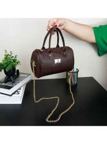 Torontos Women's Trunk Top Luxury Bag Promotion - Rỉ Nâu - Xem 3