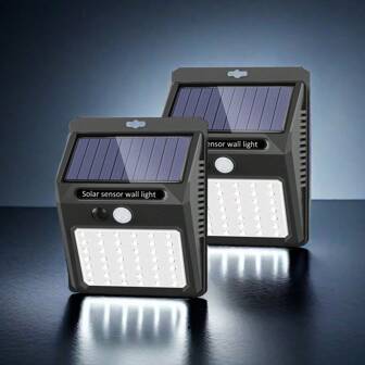  Solar Lights Outdoor [3Modes], Solar Security Lights Solar Motion Sensor Lights Waterproof Outdoor Lights For Garden Fence Patio Garage Solar Security Lights Wireless IP65 Waterproof Solar Wall Lights Outdoor Lights For Front Door, Backyard, Garage, Deck ﻿