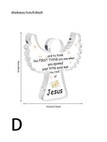 1pc Clear Acrylic Angel Figurine, Sympathy Gift In Memory Of Loved Ones Decor - Multicolor - View 15