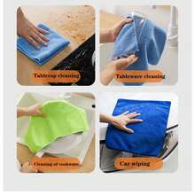 5pcs/10pcs Multi-Color 30cmx30cm Super Absorbent Microfiber Cleaning Cloths, Great For Household, Kitchen, Car Drying & Polishing - Multicolor - View 2