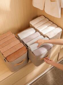 1/2/5件衣服收纳盒加厚布艺收纳篮衣服裤子收纳储物盒宿舍家用衣柜收纳盒连衣裙裤子鞋子牛仔裤靴子裙子卧室,收纳盒,收纳袋,家居收纳,女式白色T恤,女式黑色裤子,女士冬装,连衣裙,女士冬装,优雅女装,女士白衬衫,长袖,女士白色连体裤,女士春装,女士春装,春季,春装,极简主义,夏季上衣