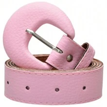 Women's Plus Size Oval Half Moon Belt Various Colors Casual Elegant - 淺粉色 - 查看 1