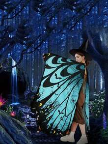 2pcs Adult Soft Fabric Polyester Butterfly Angel Fairy Show Prop Wings - Multicolor - View 1