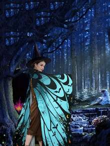 2pcs Adult Soft Fabric Polyester Butterfly Angel Fairy Show Prop Wings - Multicolor - View 5