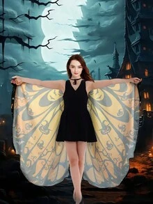 2pcs Adult Soft Fabric Polyester Butterfly Angel Fairy Show Prop Wings - Multicolor - View 6