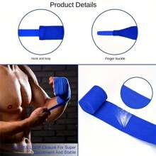 1 对 98.4 英寸拳击手缠手带，拳击绷带，男女运动手缠手带，适用于武术、拳击、综合格斗、跆拳道、泰拳 - 彩色 - 查看 2