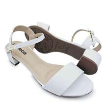 Moleca Block Heel Sandal - trắng - Xem 3