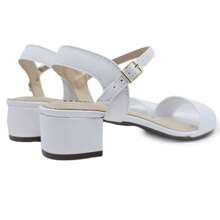 Moleca Block Heel Sandal - trắng - Xem 2