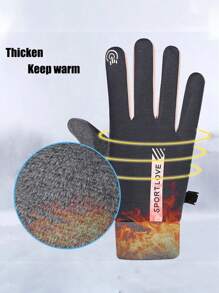 Găng tay thể thao mùa đông chống trượt màn hình cảm ứng chống thấm nước dành cho nam và nữ, thích hợp để chạy bộ, đạp xe, trượt tuyết, đi bộ đường dài trong thời tiết lạnh, găng tay giữ ấm mùa đông - Nhiều màu - Xem 5