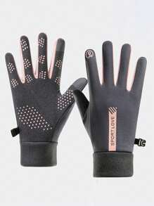 Găng tay thể thao mùa đông chống trượt màn hình cảm ứng chống thấm nước dành cho nam và nữ, thích hợp để chạy bộ, đạp xe, trượt tuyết, đi bộ đường dài trong thời tiết lạnh, găng tay giữ ấm mùa đông - Nhiều màu - Xem 10