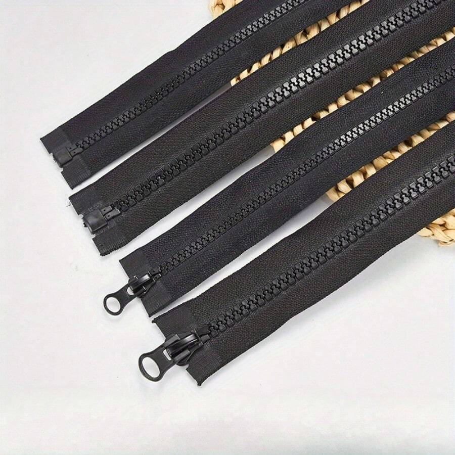 5 Pcs 8 #Resin Zipper Single Open Double Open Clothing Jacket Down Jacket Zipper Spot Black Multi-Size - 8# Resin Zipper - View 1