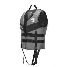 浮力背心成人可调节游泳背心浮力辅助器适用于钓鱼漂流水上运动 88.18-242.51LB，浮力等级 50N - 灰色 - 查看 2