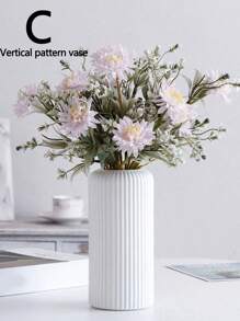1 pieza Flores artificiales en un florero de plástico para boda, habitación, hogar, hotel, fiesta, evento, Día de San Valentín, Año Nuevo, regalo de cumpleaños o graduación para chicas