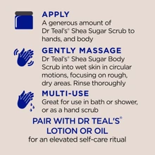 Dr Teal's Shea Sugar Body Scrub With Shea Butter, Almond Oil And Essential Oils, 19 Oz - Dầu hạnh nhân - Xem 5