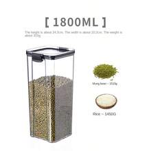 Hũ kín 5 hạt, Hũ đựng đồ ăn nhẹ trong bếp, Đồ dùng đựng đồ ăn trong bếp, Trang trí phòng, Thích hợp cho nhà bếp, Nhà hàng, Tiệc tùng, Tụ họp, Quà tặng cho bạn bè, Quà tặng gia đình, Quà tặng trang trí Giáng sinh, Tiệc Giáng sinh - trong suốt - Xem 2