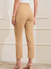 Calça Feminina Alfaiataria Skinny Reta Elegante e Casual Social