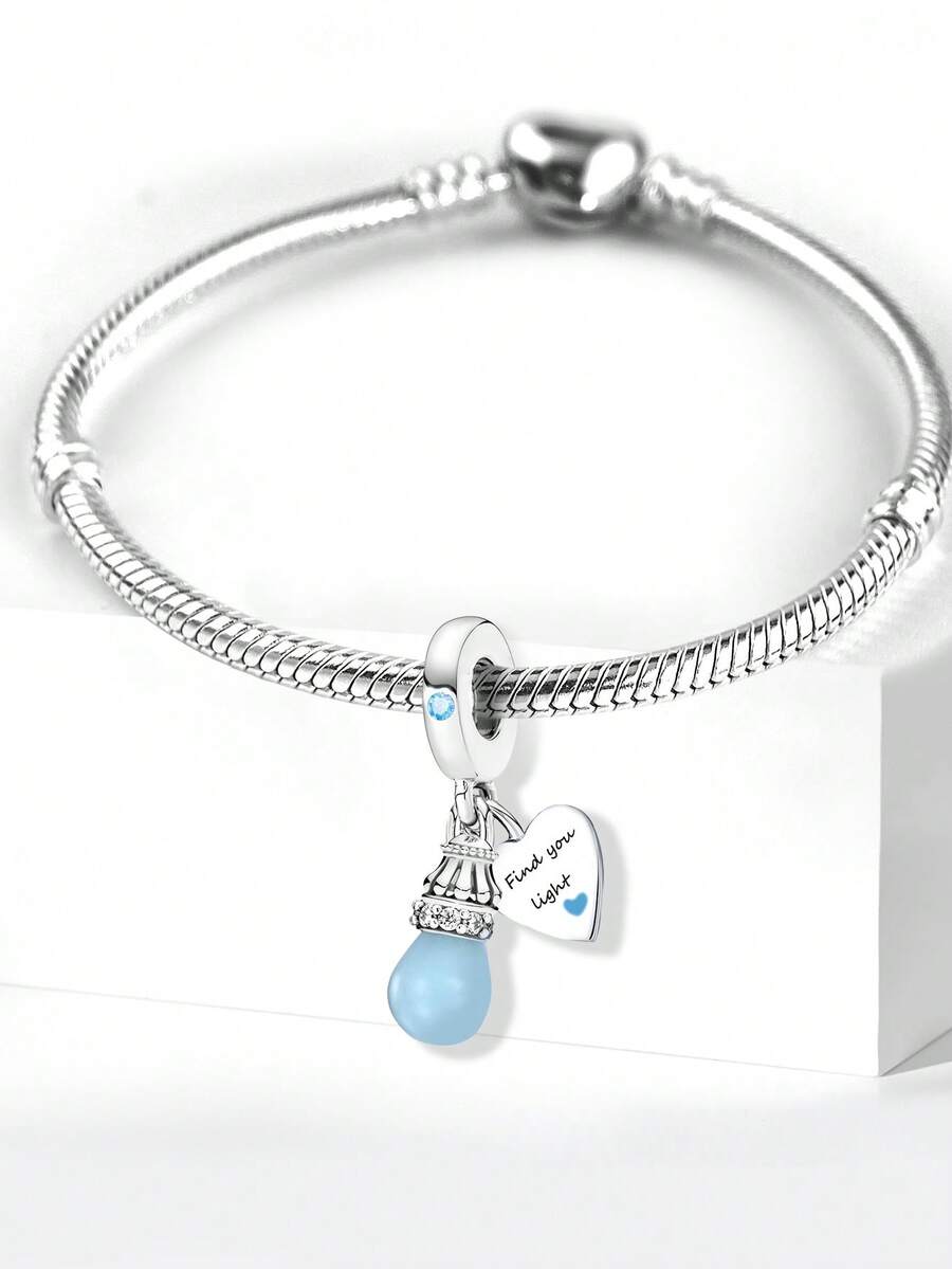 1Pc Giáng sinh thời trang dễ thương bóng đèn phát sáng loạt hạt quyến rũ phù hợp cho phụ nữ vòng tay vòng đeo tay tự làm đồ trang sức và trang phục hàng ngày phù hợp trang trí đồ trang sức cho bé gái - bóng đèn 3D - Xem 1