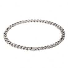 Uworld 1 chiếc vòng cổ chuỗi hạt thô mạ vàng 18K thời trang nữ chất lượng cao dùng hàng ngày trang sức - Bạc - Xem 7