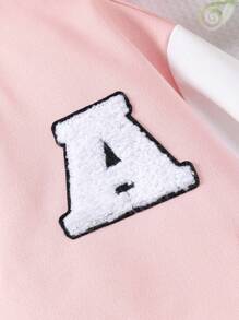 Tween Girl Baseballjack & Geplooide Rok 2-delige Outfit, Schoolstijl