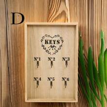 Wooden Vintage Hooks, Desktop Decoration, Office, Store, Bar Counter Display, Countryside Style, Wooden Key Box, Living Room