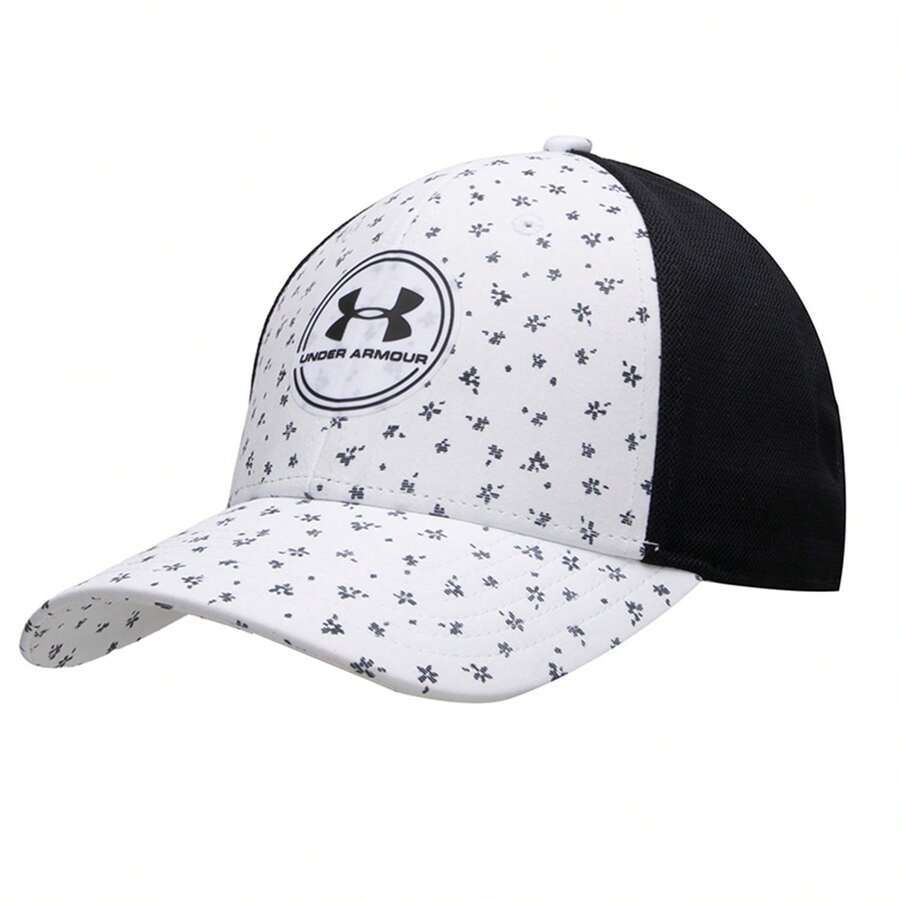 Under Armour Mũ thể thao cho nam, mũ thường ngày ngoài trời, mũ chống nắng khi đi du lịch và đạp xe - Trắng/Đen - Xem 1