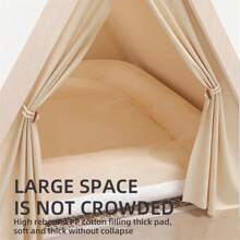 1 pièce Tente-lit de compagnie 4 saisons détachable et lavable pour chats et chiens, offrant un sommeil confortable