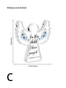 1pc Clear Acrylic Angel Figurine, Sympathy Gift In Memory Of Loved Ones Decor - Multicolor - View 11