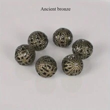 20-200Pcs/Lot 4 -16mm 0.15-0.62 Inch Round Spacer Beads Bracelet Necklace Earrings Filigree Metal Charms Hollow Ball Beads For Jewelry Making - Spacer Beads - View 9